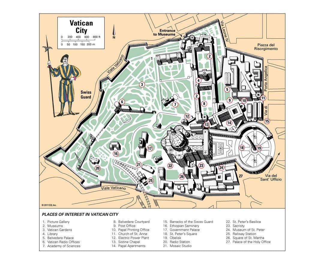 Vatikán mapa pokoji plakáty