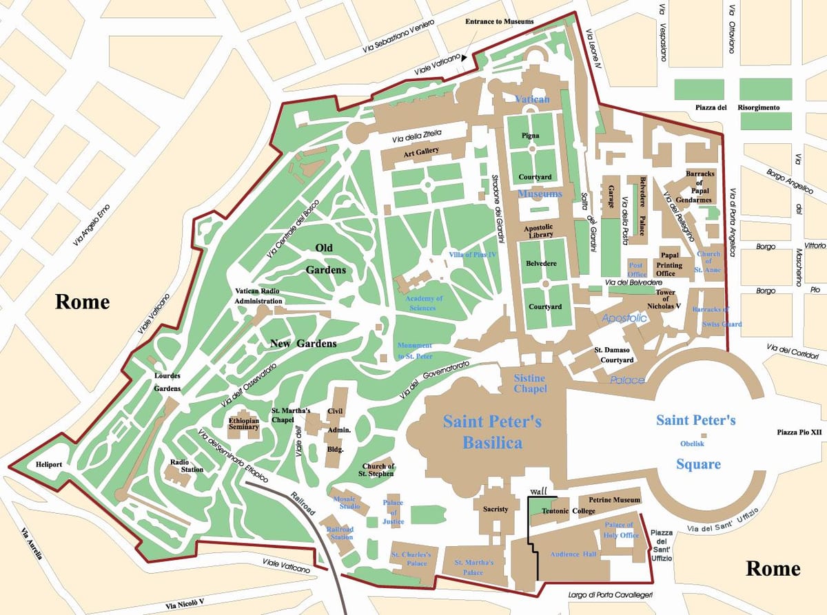 Mapa Vatikánu