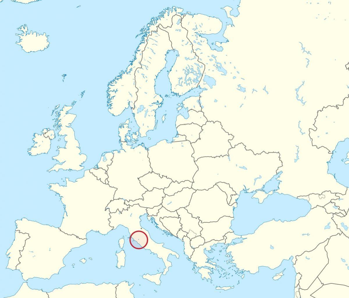 Mapa Vatikánu evropě