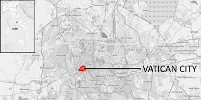 Mapa Vatikánu, řím