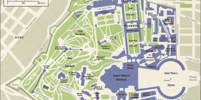 Mapa Vatikánu a okolí