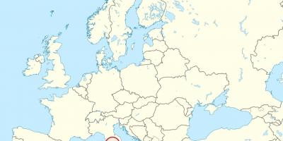 Mapa Vatikánu evropě