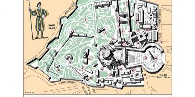 Mapa Vatikánských muzeí pokoj