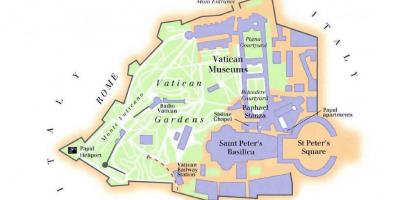 Mapa Vatikánských muzeí a sixtinské kaple